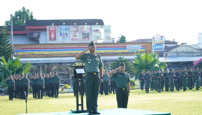 Asrendam Merdeka Pimpin Upacara Bendera Guna Tingkatkan Jiwa Nasionalisme dan Kedisiplinan Prajurit