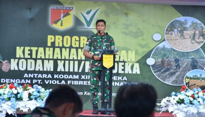 Kasdam XIII/Merdeka Apresiasi Komitmen PT Viola Fibres Internasional Melalui Penanaman Jagung di Minahasa Tenggara