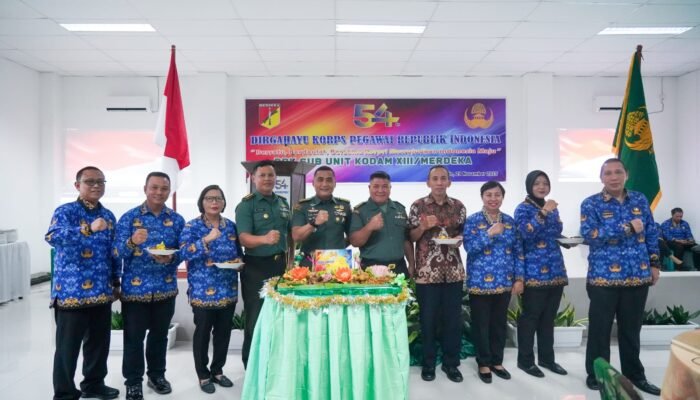 Aspers Kasdam XIII/Merdeka Hadiri Acara Syukuran HUT ke-54 Korpri
