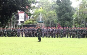 Dandim Bitung Letkol Inf Dewa Made DJ Jadi Komandan Apel Gelar Pasukan dan Peralatan Siaga Bencana