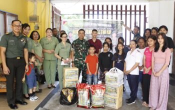 Ajendam XIII/Merdeka Gelar Anjangsana dan Santunan Dalam Rangka HUT ke-75 AJAD