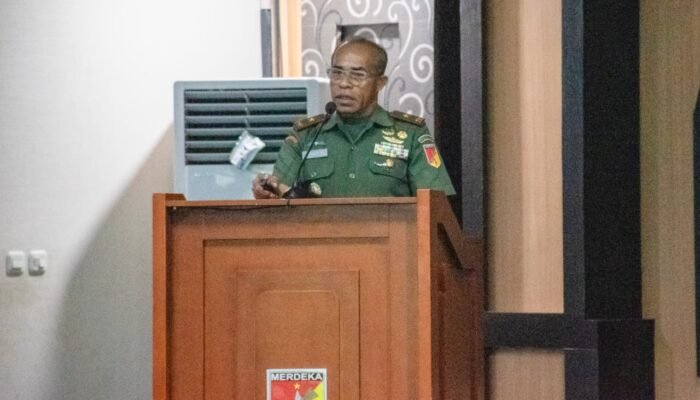 Danrindam Wempie Ramandei Ikuti Evaluasi Bidang Pendidikan Lewat Rapim Satuan Jajaran Kodam XIII/Merdeka