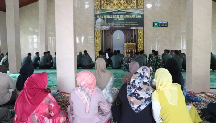 Rindam XIII/Merdeka Gelar Peringatan Isra Mi’raj Nabi Muhammad SAW 1447 H/2026 M