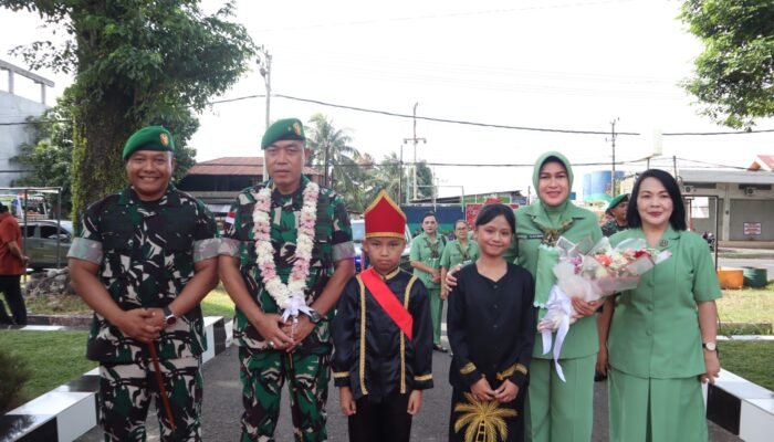 Dandim Letkol Inf Dewa Made DJ Sambut Kunjungan Danrem 131/Santiago di Makodim 1310/Bitung