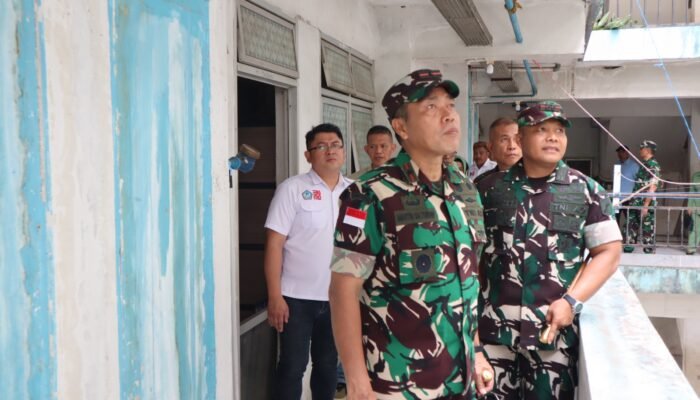 Danrem 131/Santiago Didampingi Dandim 1310/Bitung Tinjau Lokasi Marshalling Area Prajurit Pembangunan Batalyon Teritorial Pembangunan