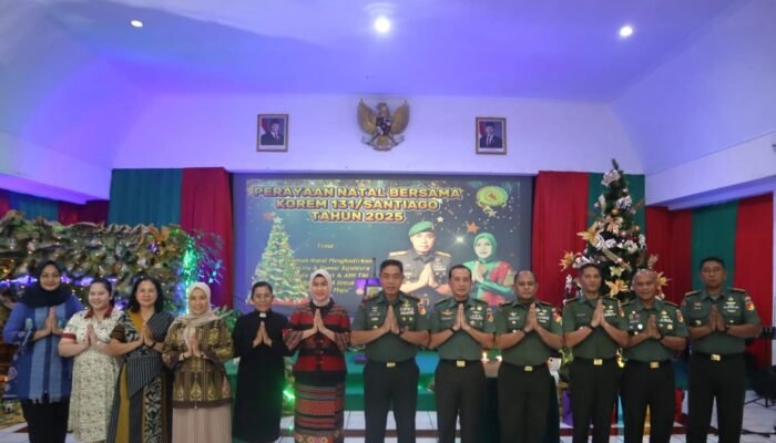 Korem 131/Santiago Gelar Perayaan Natal Tahun 2025
