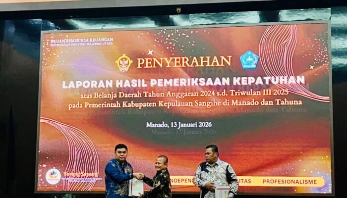 Wakil Bupati Sangihe Terima LHP BPK Terkait Kepatuhan Belanja Daerah