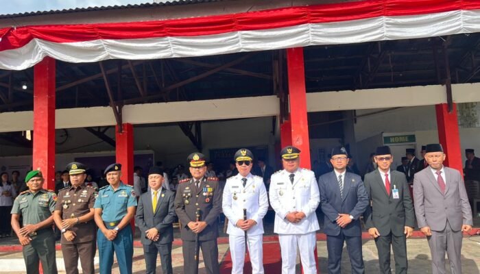 Kodim 1301/Sangihe Ambil Bagian dalam Upacara Peringatan HUT Daerah Kepulauan Sangihe ke-601 Tahun