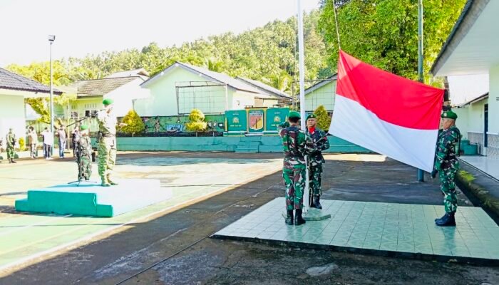 Kodim 1301/Sangihe Laksanakan Upacara Bendera, Dandim Soroti Peran Aparat Kewilayahan