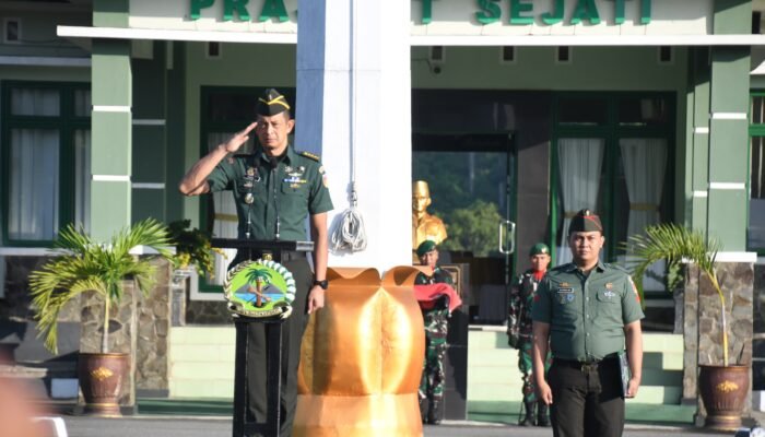 Korem 133/Nani Wartabone Gelar Upacara Mingguan Sebagai Penguatan Jiwa Nasionalisme dan Membentuk Disiplin