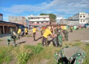 Aksi Nyata di Pasar Cita Kota Bitung, Kodim 1310/Bitung, Polres dan Masyarakat Bersatu Lewat Gerakan Indonesia ASRI