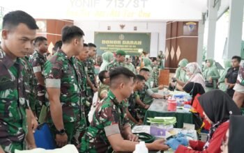 Peringati HUT ke-80, Persit Koorcabrem Nani Wartabone Gelar Donor Darah