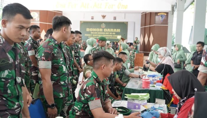 Peringati HUT ke-80, Persit Koorcabrem Nani Wartabone Gelar Donor Darah