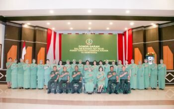 Kasdam XIII/Merdeka Apresiasi Aksi Donor Darah Persit KCK Dalam Rangka HUT ke-80