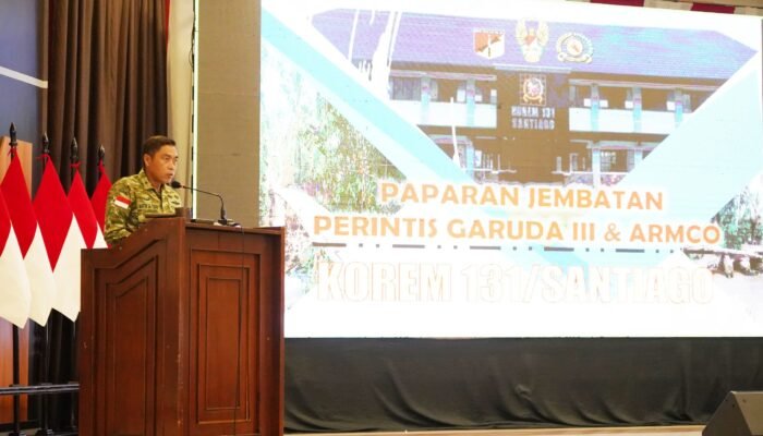 Danrem 131/Santiago Berikan Paparan Pada Rapim Kodam XIII/Merdeka TA 2026