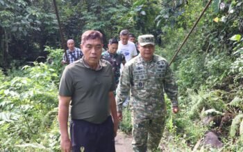 Danrem 131/Santiago Cek Langsung Lokasi Rencana Pembangunan Jembatan Perintis Garuda Kodim 1310/Bitung