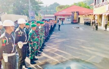 Personil Kodim 1301/Sangihe Ikuti Apel Kesiapan Pengamanan Idul Fitri 1447 H