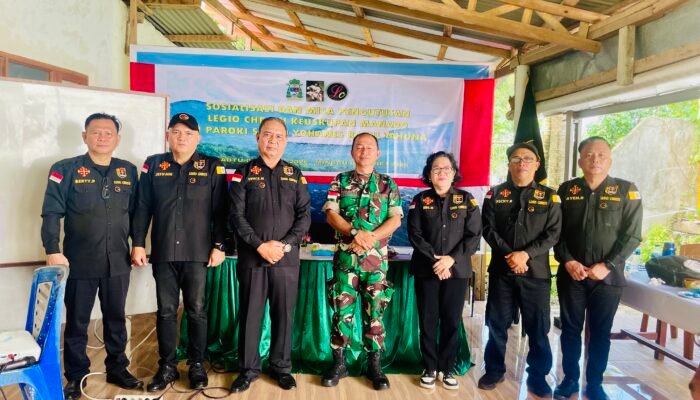 Kodim 1301/Sangihe Berikan Materi Wawasan Kebangsaan pada Sosialisasi Legio Christi di Manente