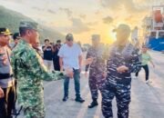 Dandim 1301/Sangihe Hadiri Penjemputan KRI Nala-363 di Pelabuhan Nusantara Tahuna
