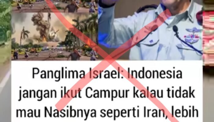 Hoaks Ancaman Jenderal Israel ke Indonesia Beredar di Media Sosial