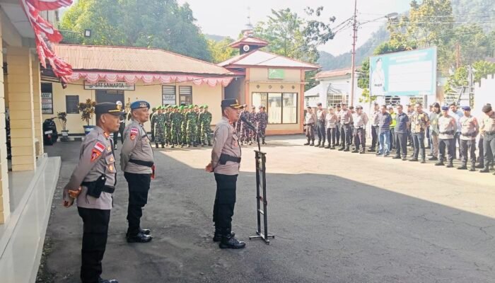 Wakili Dandim 1301/Sangihe, Kapten Steven Josep Ikuti Apel Kesiapan Pengamanan Pawai Idul Fitri