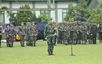 Prajurit Yonzipur 19/YKN Ikut Apel Gelar Pasukan Pengamanan Kunjungan Kerja Wakil Presiden RI di Sulawesi Utara