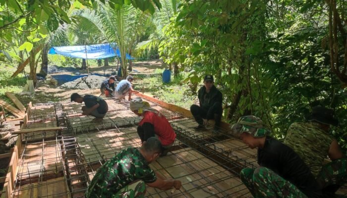 Pembangunan Jembatan Pelintasan di Kampung Beha Capai Progres 50 Persen