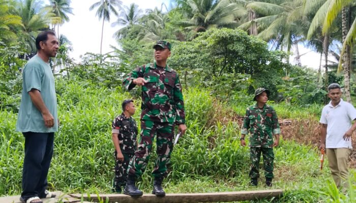 Dandim 1301/Sangihe Tinjau Rencana Pembangunan Jembatan Pelintasan di Lesabe I