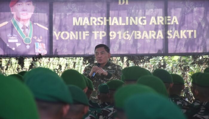 Menhan Sjafrie Instruksikan  Yonif TP 916/Bara Sakti Wajib Progresif: Tempur Andal dan Setia Layani Rakyat