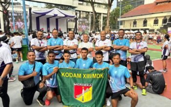 Kecepatan dan Stamina Prima, Atlet Kodam XIII/Merdeka Taklukkan Jalur Fun Run Lemhannas Hingga Finish Terdepan