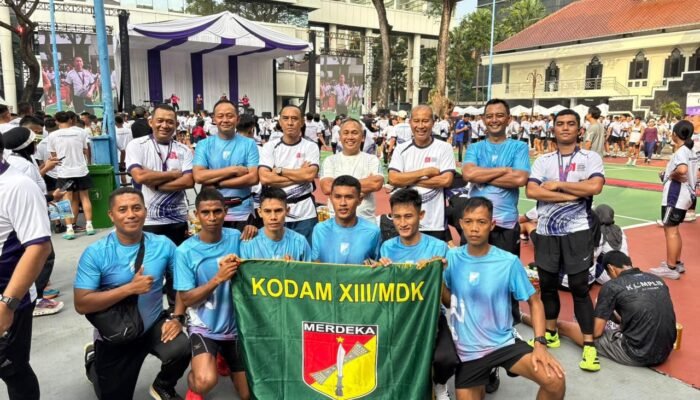 Kecepatan dan Stamina Prima, Atlet Kodam XIII/Merdeka Taklukkan Jalur Fun Run Lemhannas Hingga Finish Terdepan