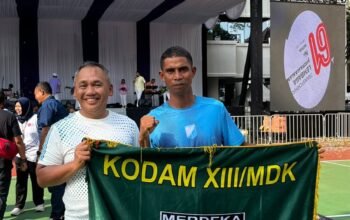 Menyala Abangku! Prajurit Wiratama Kodam XIII/Merdeka Raih Podium Utama Lemhannas Fun Run 2026