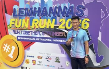 Semangat Pantang Menyerah, Prajurit Komlekdam XIII/Merdeka Raih Juara Harapan 1 dari Ribuan Peserta Fun Run Lemhannas 2026