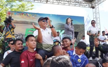Hiburan Musik 46 Army Band Ajendam Warnai Kesuksesan Fun Bike dan Baksos HUT ke-68 Kodam XIII/Merdeka