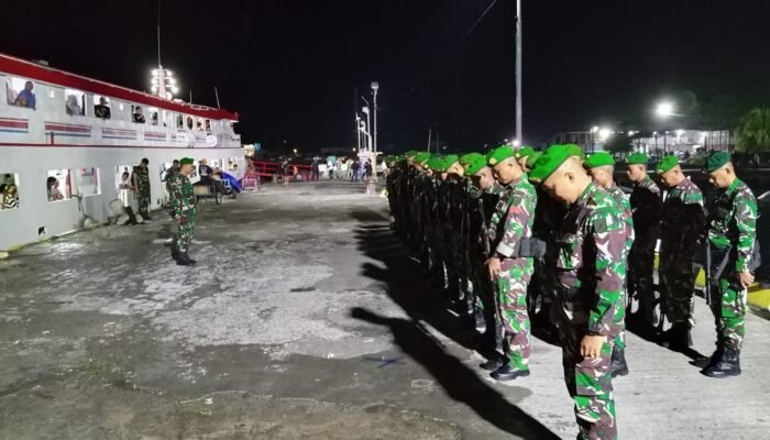 Tuntaskan Misi Pengamanan Perbatasan, Satgas Pamputer Kodam XIII/Merdeka Kembali ke Manado