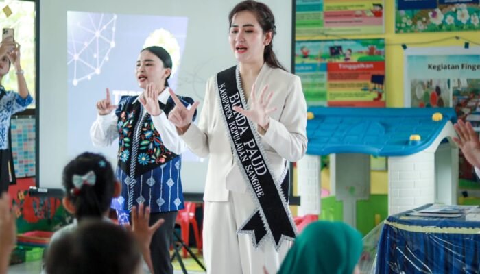 Anak Hebat Dimulai dari Kebiasaan Kecil, Pesan Bunda PAUD Sangihe Saat Kunjungi TK Negeri Pertiwi