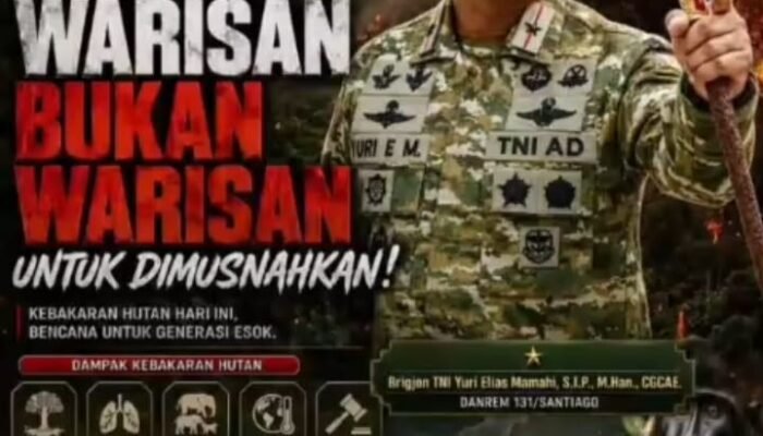 Danrem 131/Santiago Mengajak Warga Selamatkan Hutan dan Masa Depan Sulawesi Utara