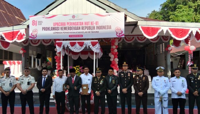 Kodim 1301/Sangihe Hadiri HUT Ke-81 Kemerdekaan RI di Lapas Tahuna, 82 Warga Binaan Terima Remisi