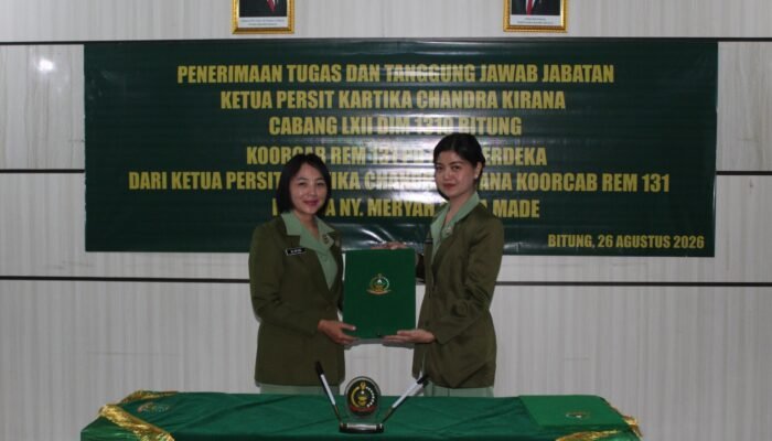 Kekosongan Berakhir, Persit KCK Cabang LXII Kodim 1310/Bitung Punya Ketua Baru