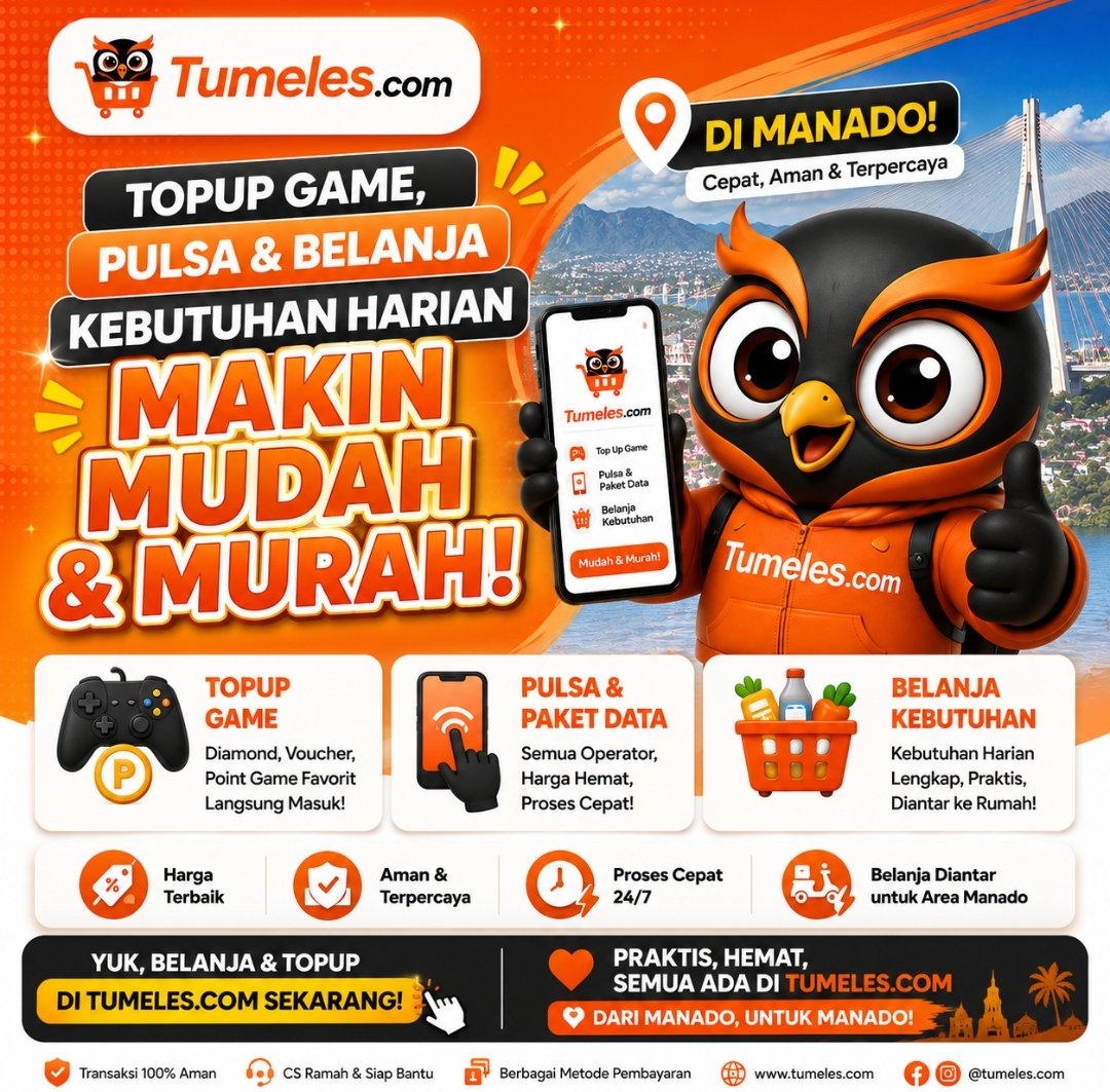 Tumeles.com - Topup Game, Pulsa & Belanja Kebutuhan Harian di Manado
