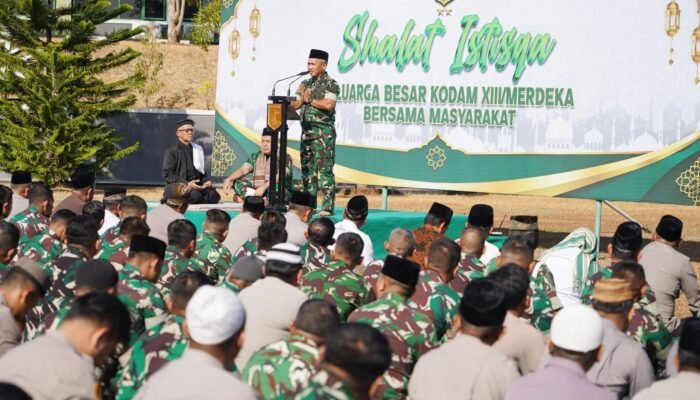 Pangdam XIII/Merdeka Gelar Salat Istisqa dan Doa Bersama Lintas Agama Untuk Mohon Hujan