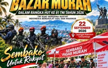 Korem 131/Santiago Gelar Bazar Murah HUT ke-81 TNI, Danrem: Sentuh Hati dan Ekonomi Masyarakat