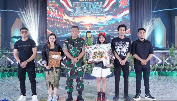 Kasdam XIII/Merdeka Bacakan Amanat Pangdam XIII/Merdeka pada Festival Band HUT ke-81 TNI: Musik Jadi Energi Persatuan dan Kreativitas Pemuda