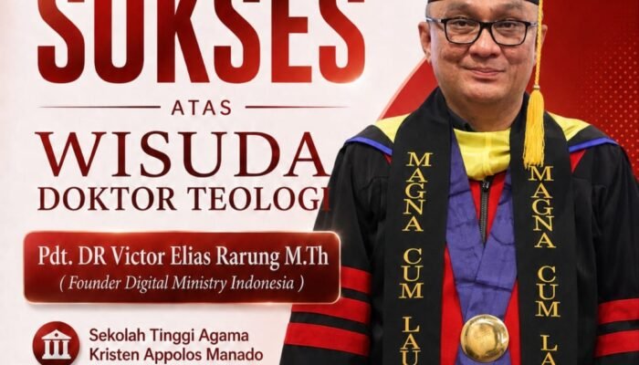 Didukung Tokoh Nasional dan Tokoh Agama, Wisuda Doktor Pdt.Victor Rarung Berlangsung Khidmat