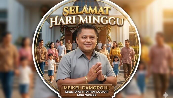 Meikel Damopolii Ajak Warga Manado Perkuat Kerukunan dan Bersyukur di Hari Minggu