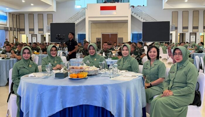 Dampingi Danrem, Ketua Persit Koorcabrem 131 Santiago Hadiri Korps Raport Kenaikan Pangkat di Kodam XIII/Merdeka