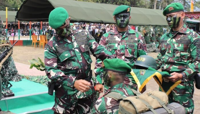 Danrindam XIII/Merdeka Pimpin Upacara Pembaretan Dikjurbaif dan Dikjurtaif Gel II TA 2026