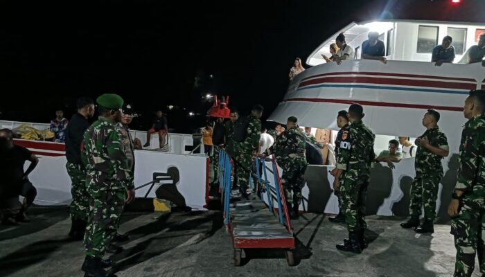 Satgas TMMD ke-130 Kodim 1301/Sangihe Tiba di Siau, Personel Langsung Menuju Kampung Tanaki