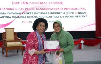 Ketua Persit KCK Daerah XIII/Merdeka Hadiri Sosialisasi SADARI, Dorong Deteksi Dini Kanker Payudara