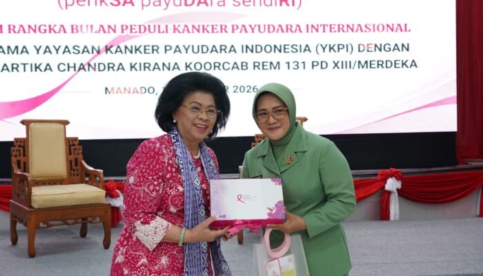Ketua Persit KCK Daerah XIII/Merdeka Hadiri Sosialisasi SADARI, Dorong Deteksi Dini Kanker Payudara